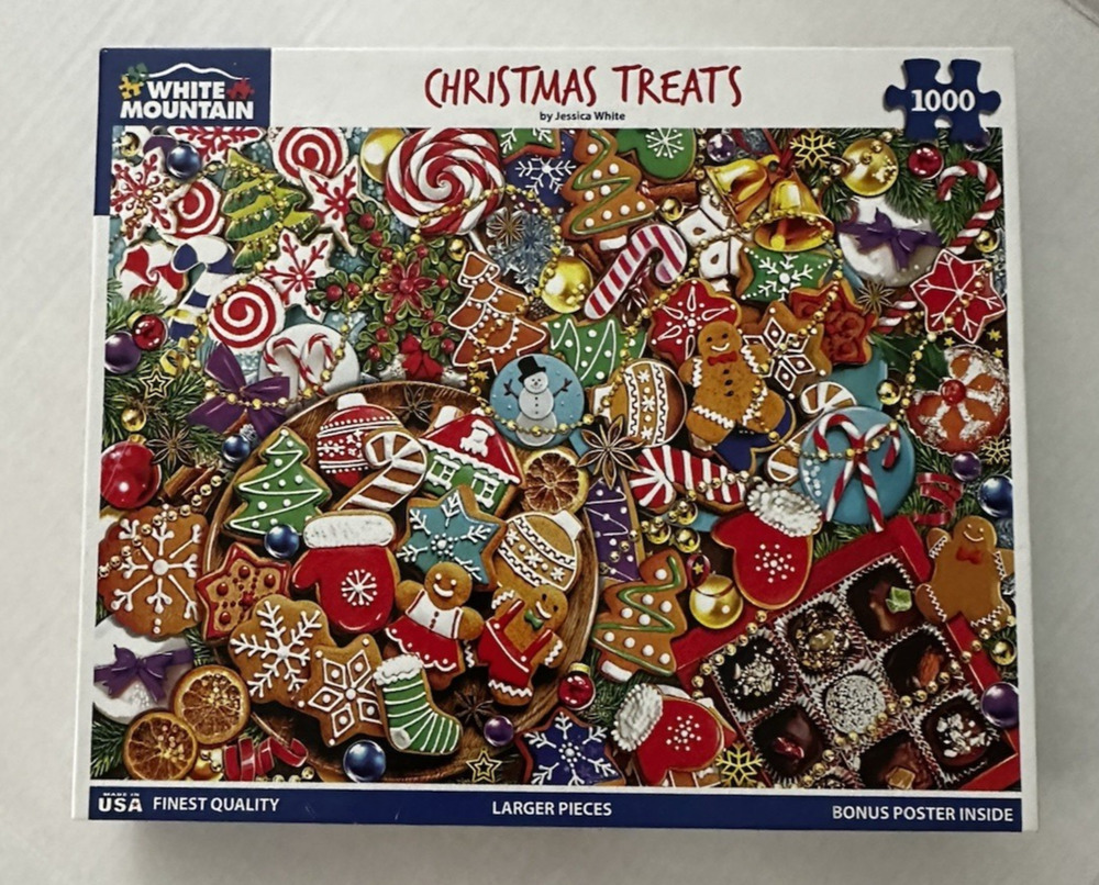 White Mountain 1000 Puzzle CHRISTMAS TREATS #1835